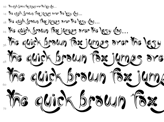 Naughty Nights font waterfall